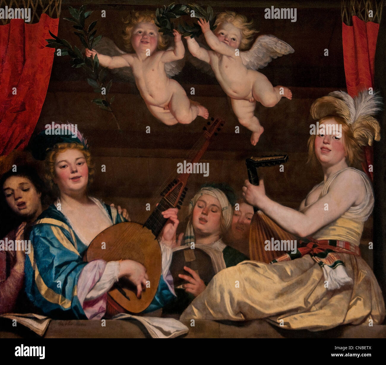 Le Concert - Konzert 1624 Gerrit van HONTHORST 1590-1656 Niederländisch Niederlande Stockfoto