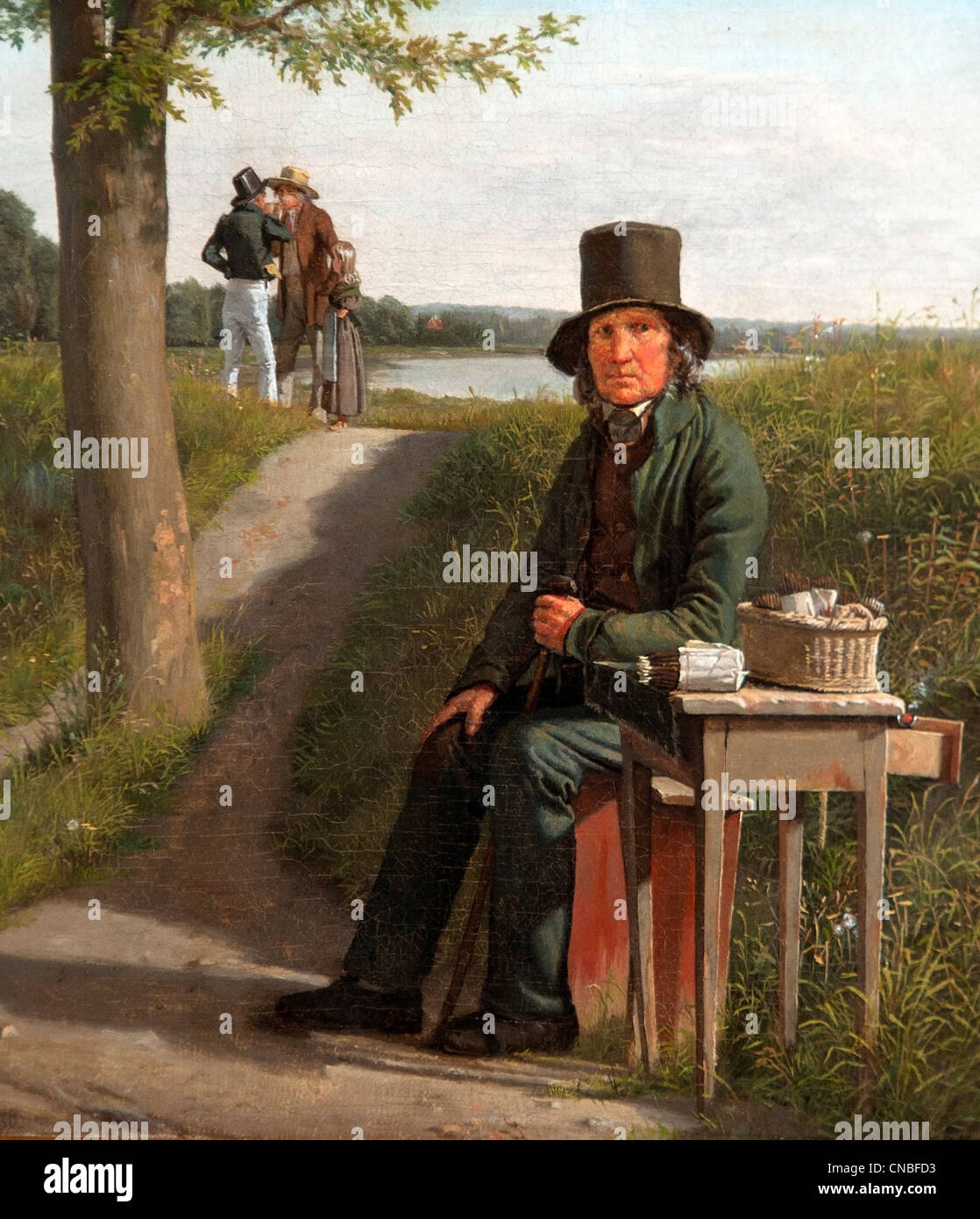 Händler der Zigarre am Nordtor der Zitadelle Kopenhagen 1830 von Christen Kobke 1810-1848 Stockfoto