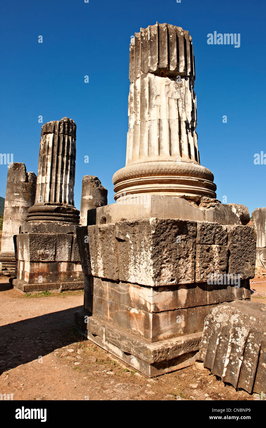 Tempel der Artimis Sardes, ursprünglich die viertgrößte ionische Tempel als es ursprünglich in der Türkei 300 v. Chr. gebaut wurde Stockfoto
