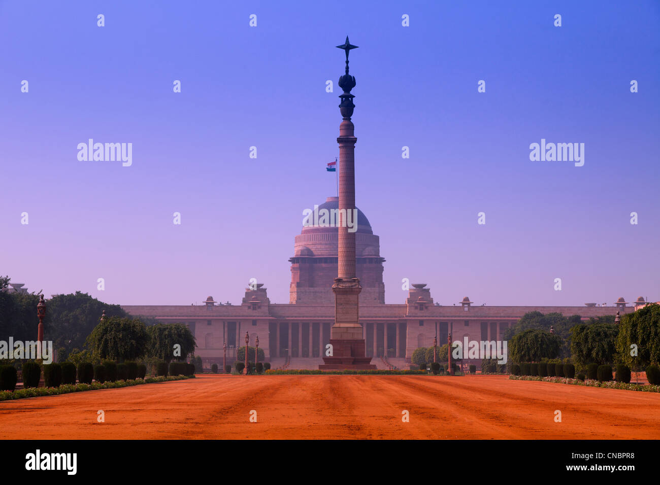 Indien, Uttar Pradesh, Neu-Delhi, Regierungsgebäude Stockfoto
