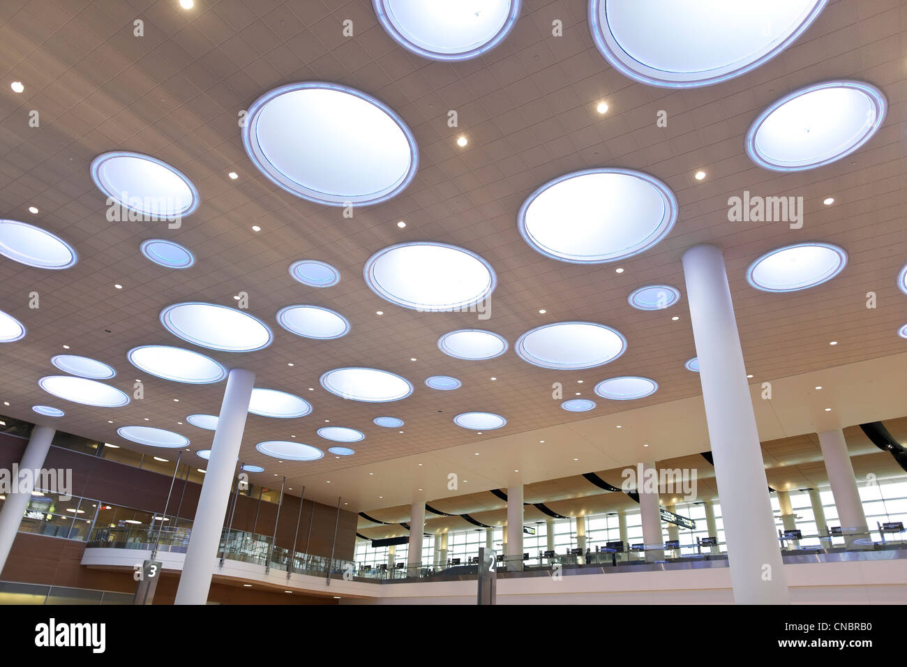 Oberlichter, James Armstrong Richardson International Airport, Winnipeg, Manitoba, Kanada Stockfoto