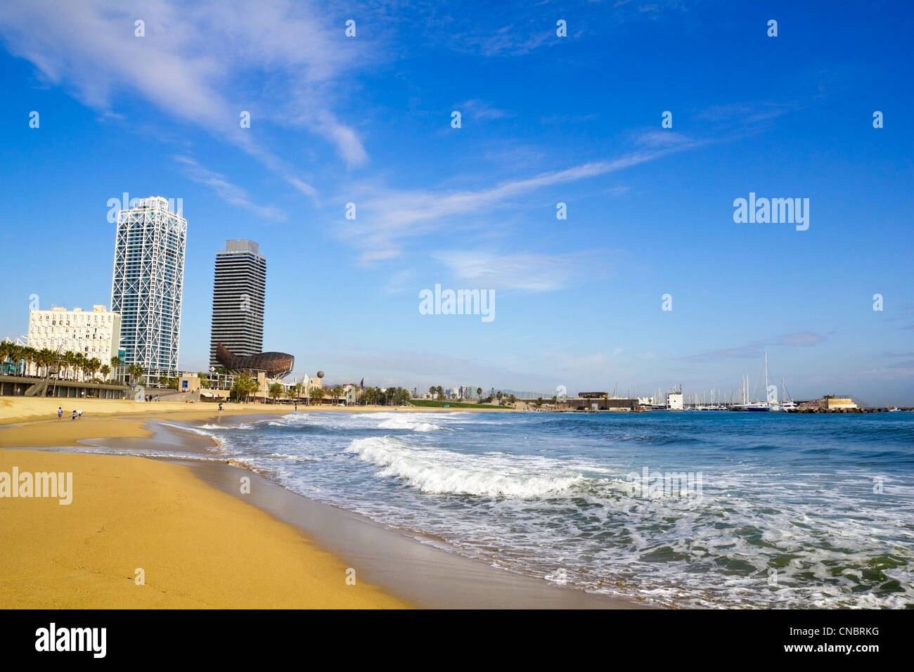 Strand von Barcelona Stockfoto