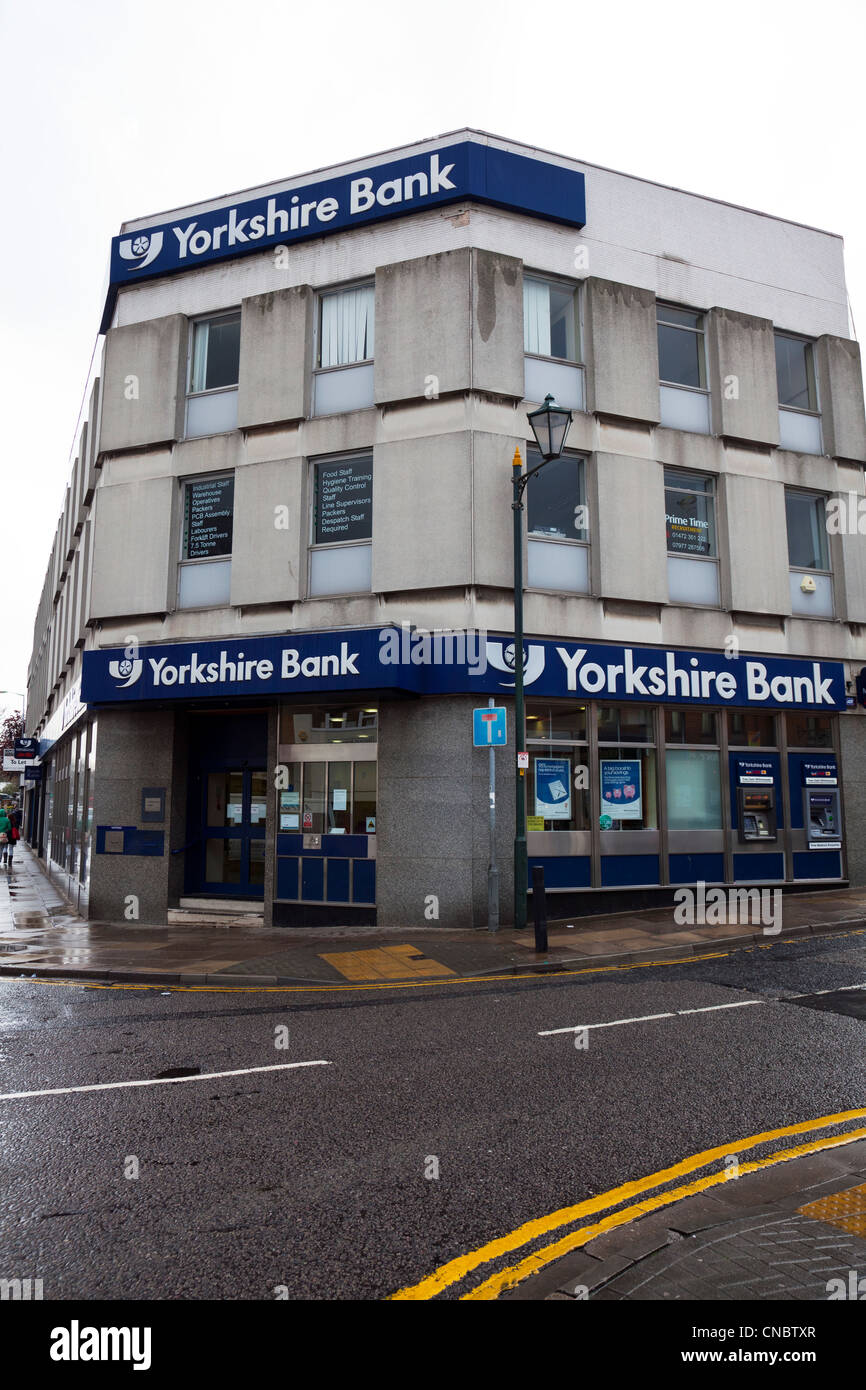 Yorkshire Bank in Grimsby, Lincolnshire Local UK plc. Bethlehem-Straße 12 Fassade vor Gebäude Stockfoto