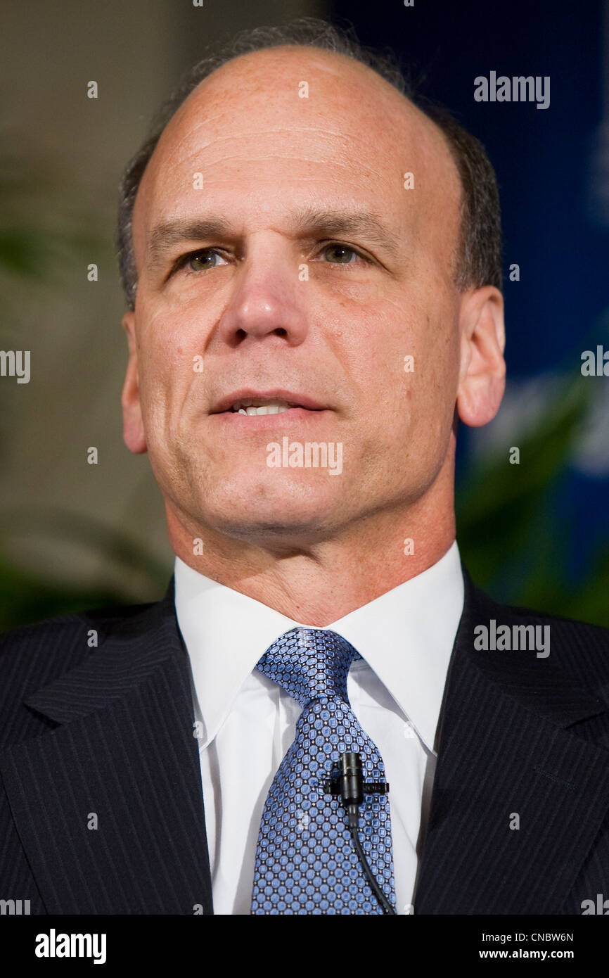 Gary Spulak, Präsident der Embrarer Flugzeuge Holdings, Inc. Stockfoto