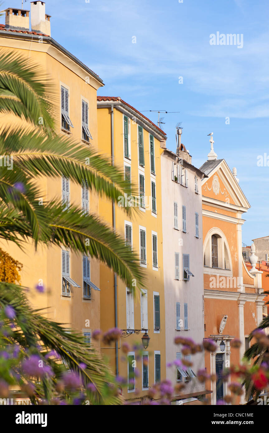 Frankreich, Corse du Sud, Ajaccio, Fronthouses ulica Forcioli Conti Stockfoto