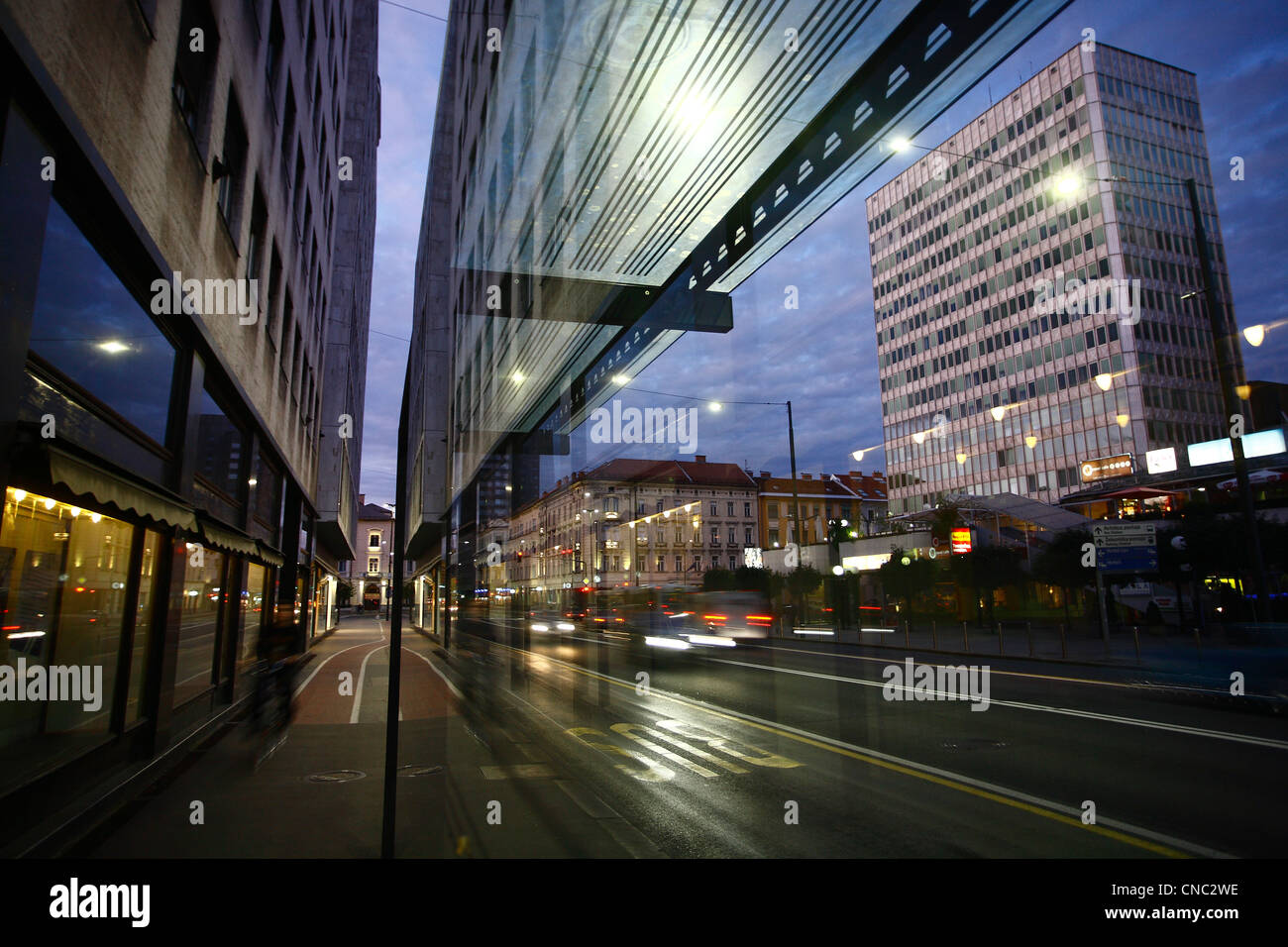 Slowenien, Ljubljana, Büro-und Verwaltungsgebäude in der Nähe von Stadtzentrum entfernt Stockfoto