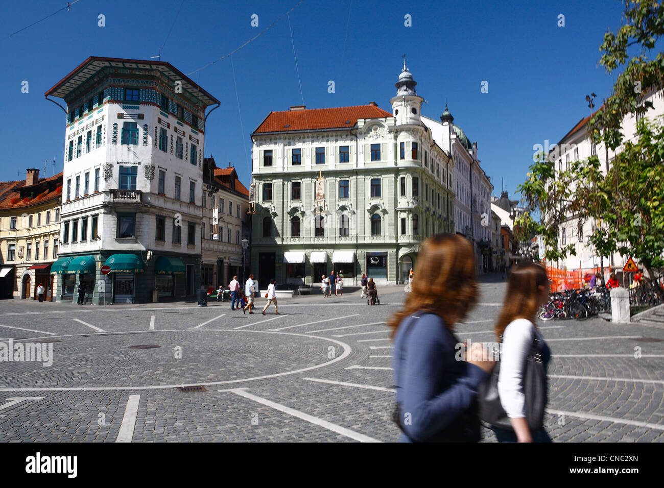 Slowenien, Ljubljana, Preseren-Platz Stockfoto