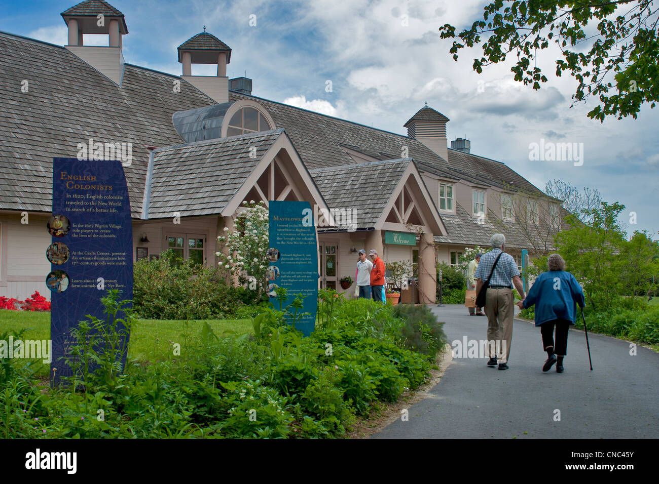 Plimoth Plantation, Plymouth Massachusetts, amerikanische Kolonialzeit Erholung von die erste dauerhafte europäische Siedlung Neu-England Stockfoto
