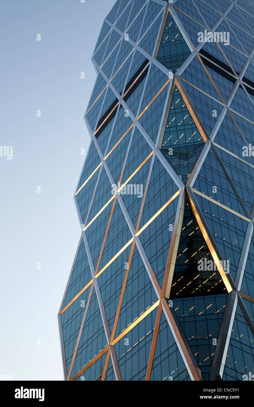 Detail der Hearst Tower an Ecke 8th Avenue und W 57th Street in Manhattan, New York City Stockfoto