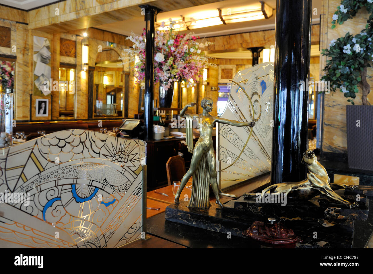 Frankreich, Paris, Restaurant Art-Deco-le Vaudeville rue Vivienne Stockfoto