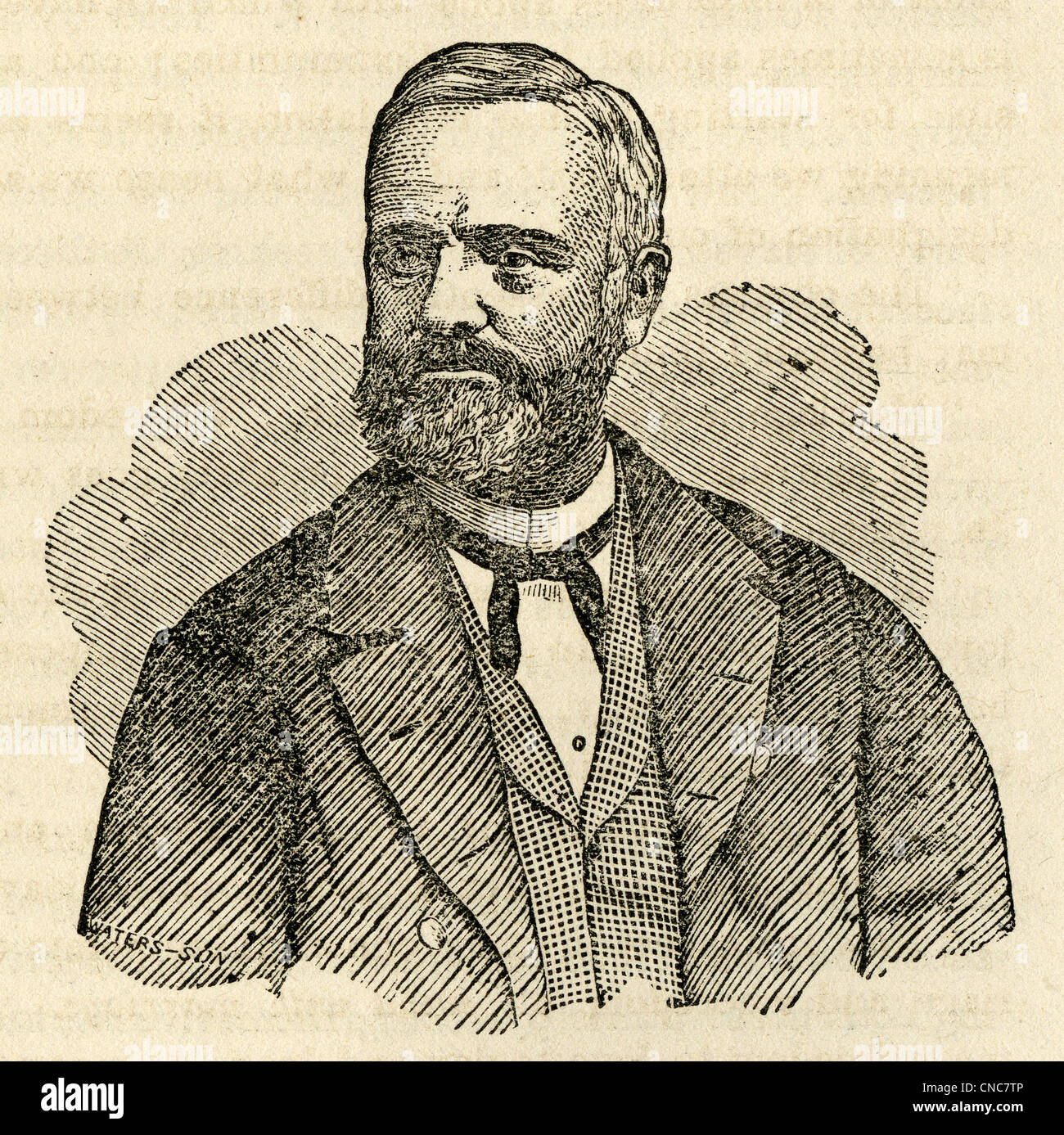 1871-Gravur der John Humphrey Noyes. Stockfoto