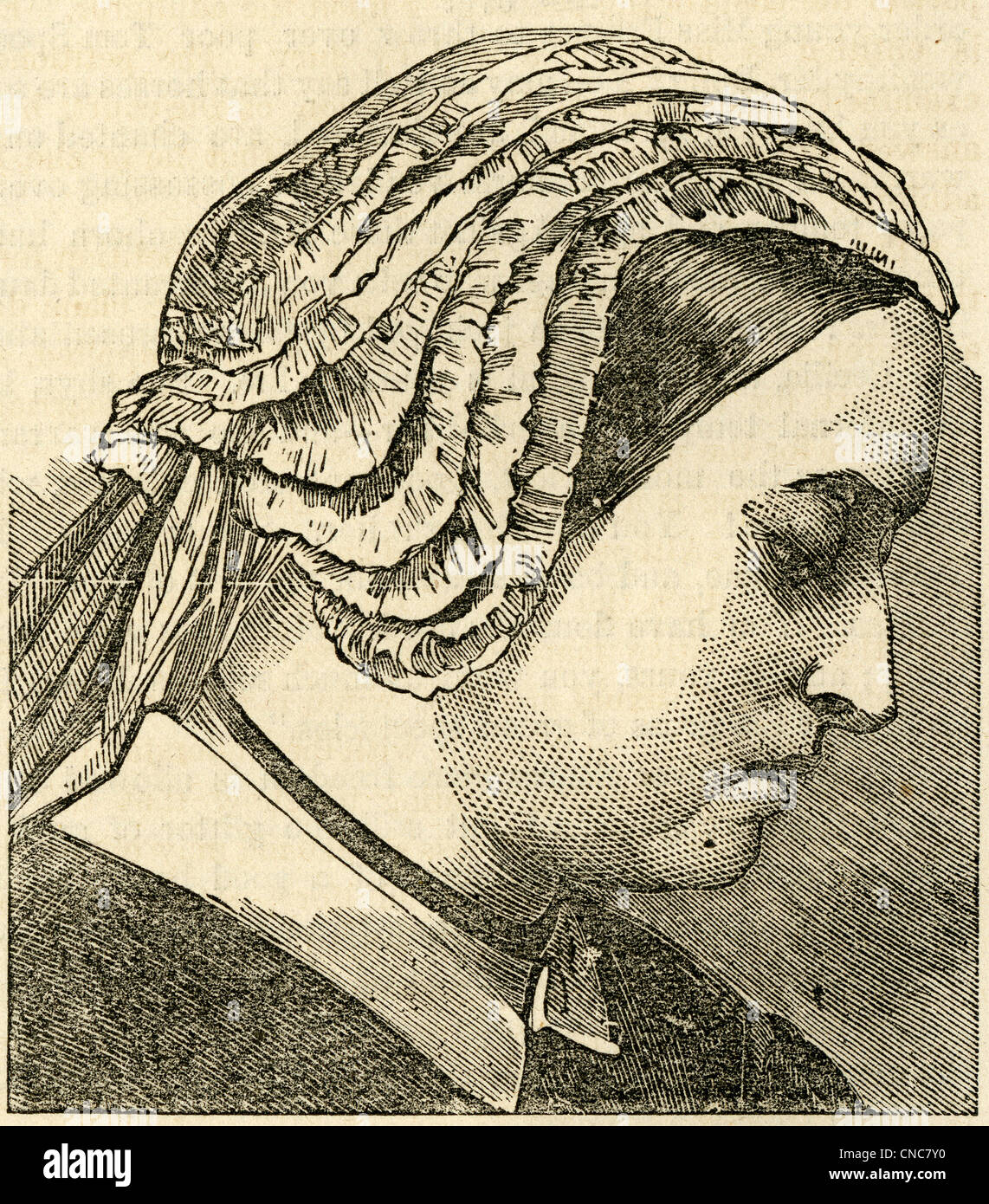 1871-Gravur von Königin Victoria. Stockfoto