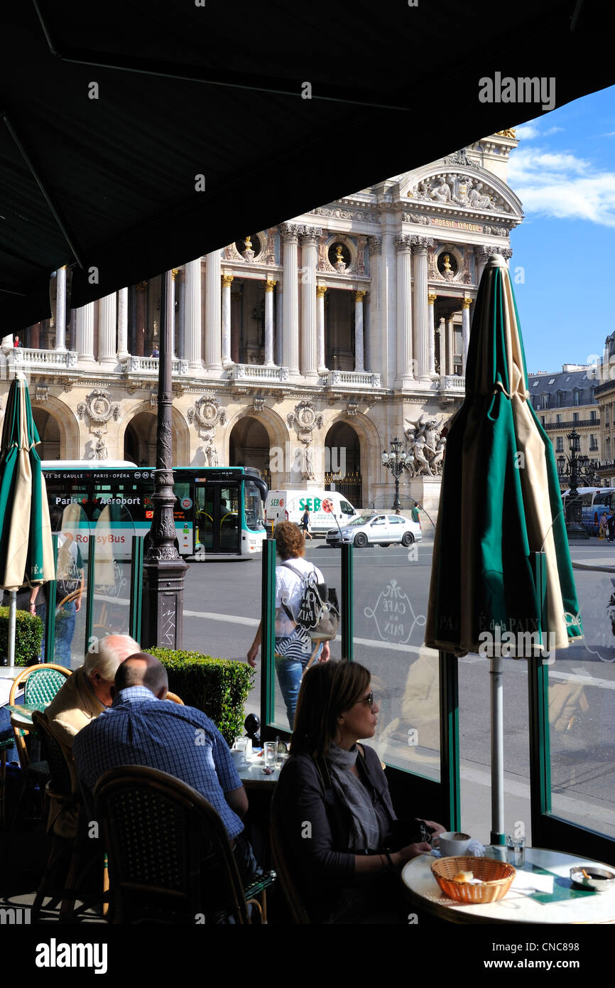 Frankreich, Paris, Terrasse des Cafe De La Paix auf der Place de l ' Opera Stockfoto