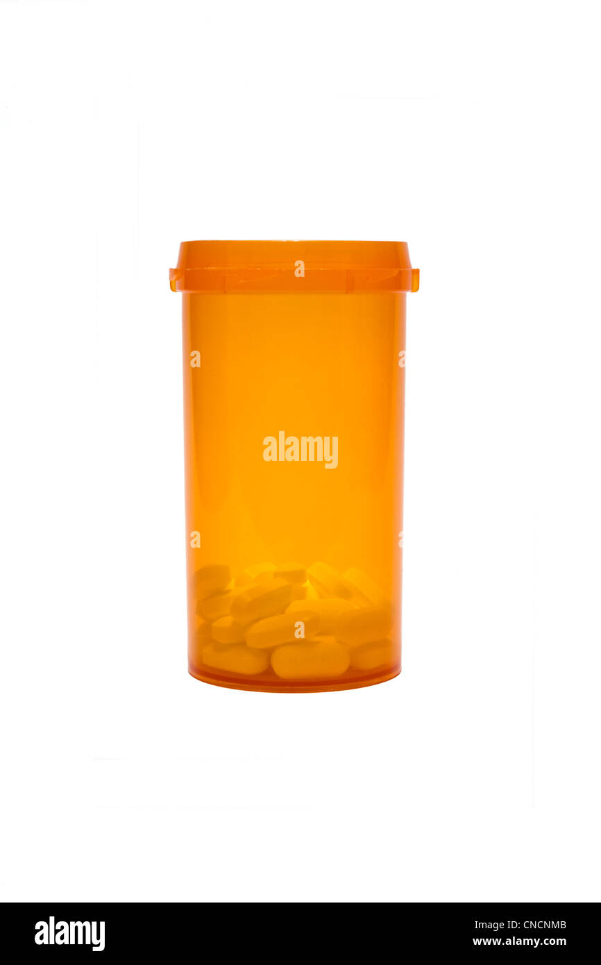 Flasche Pillen Stockfoto