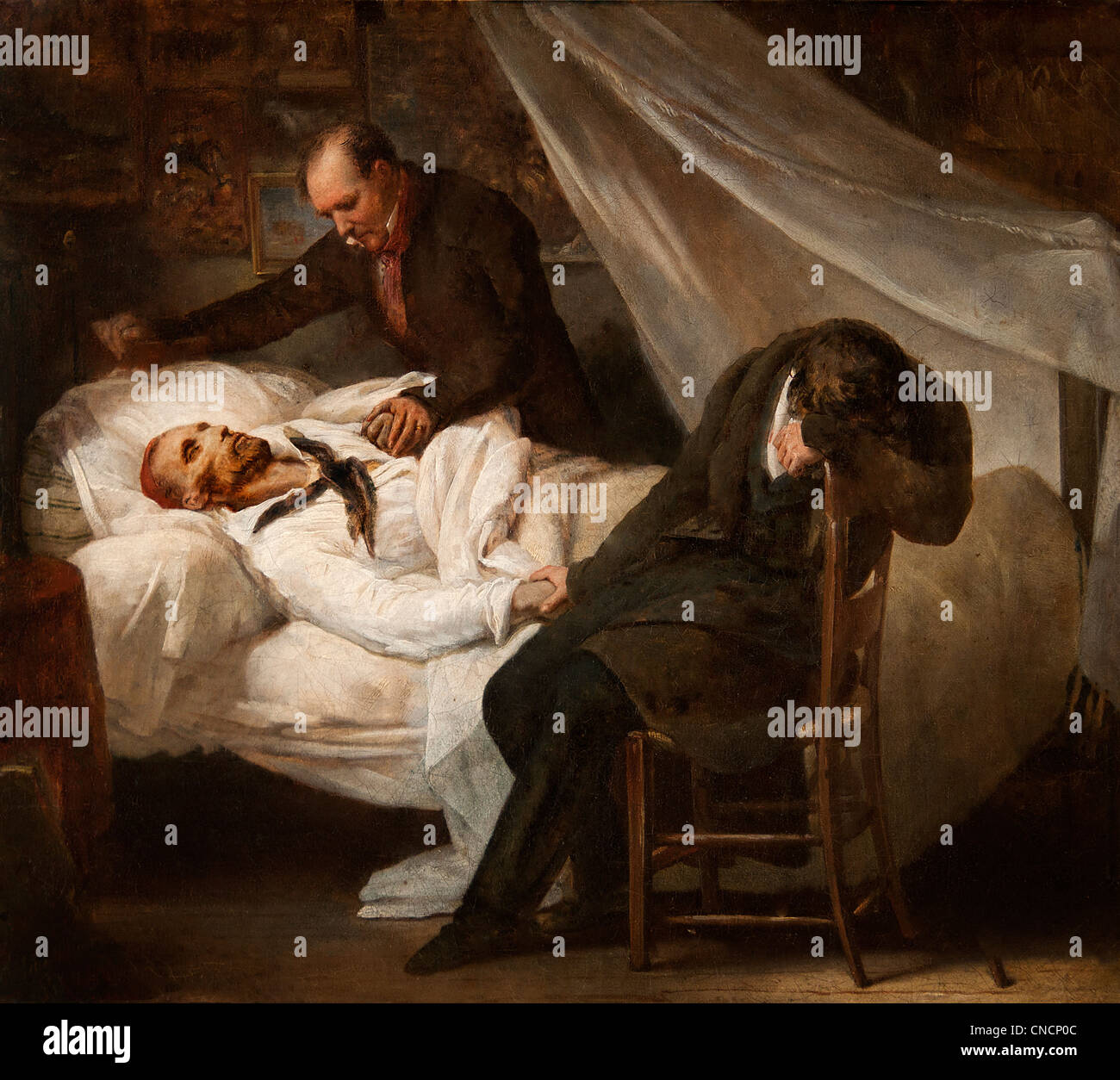 Die Ermordung des französischen Malers Gericault Ary Scheffer 1795-1858 niederländischer Abstammung geboren in Dordrecht Stockfoto