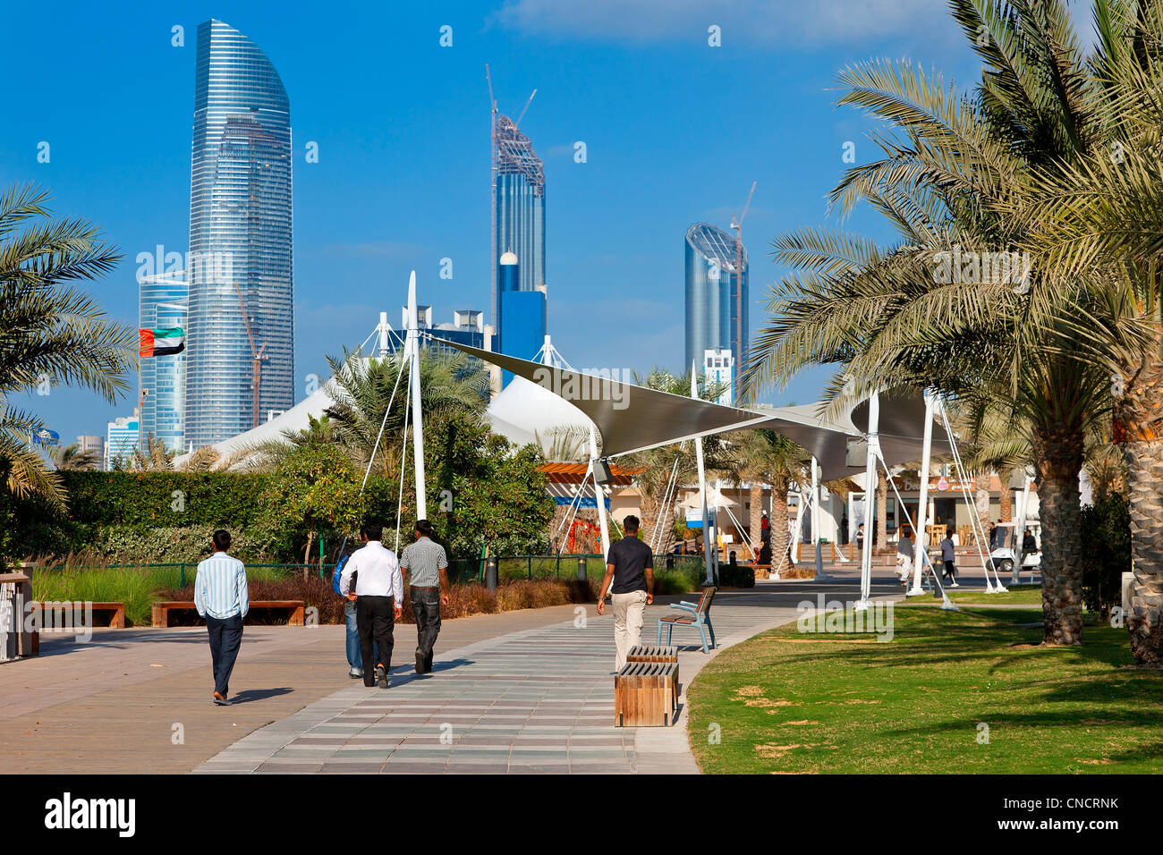 Abu Dhabi Corniche Bezirk Stockfoto