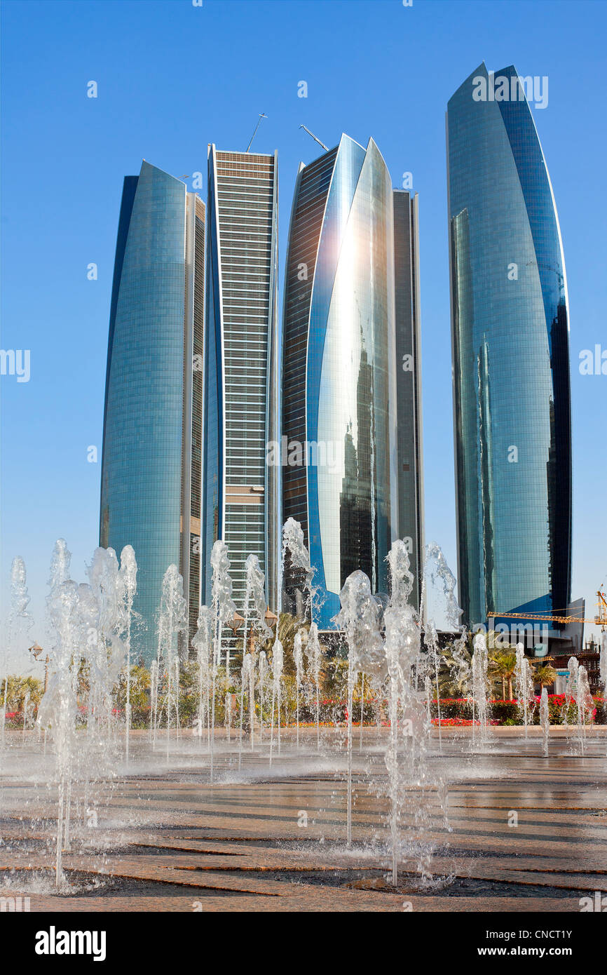 Abu Dhabi, Jumeirah Etihad Towers Stockfoto