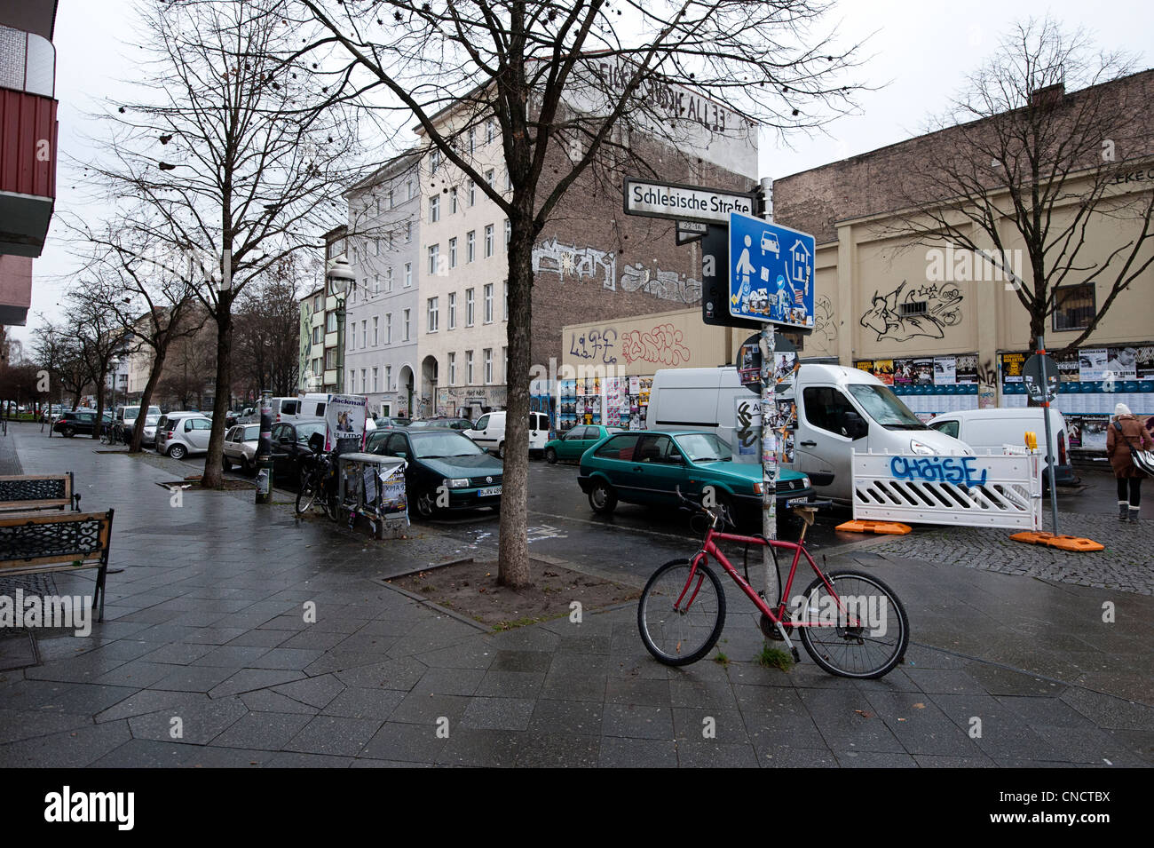 Friedrichshain und Kreuzberg Bezirke Berlins mit seinen unglaublichen Streetart Stockfoto