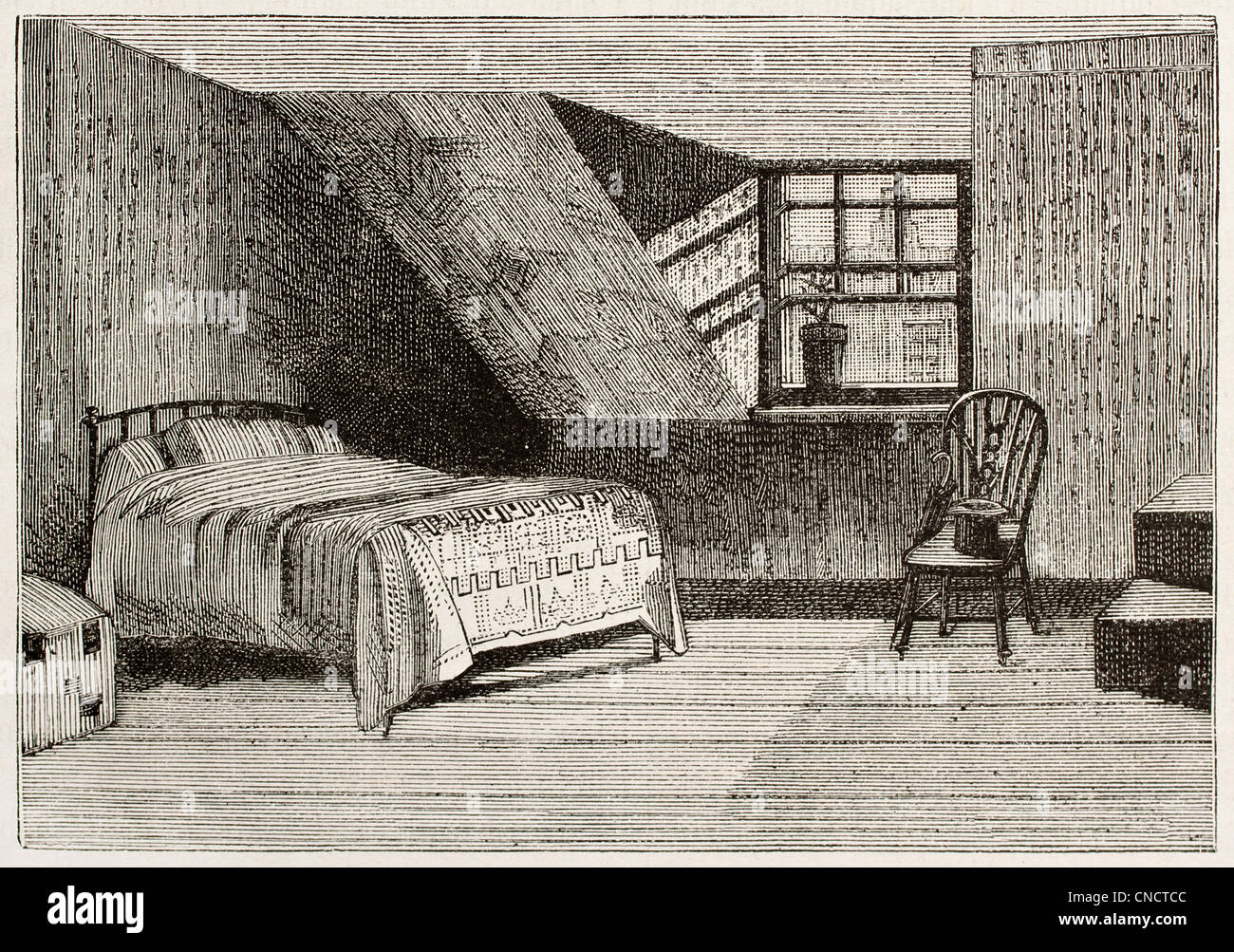 Das Zimmer, wo Joseph Mallord William Turner (englische Maler) in Chelsea, London starb Stockfoto
