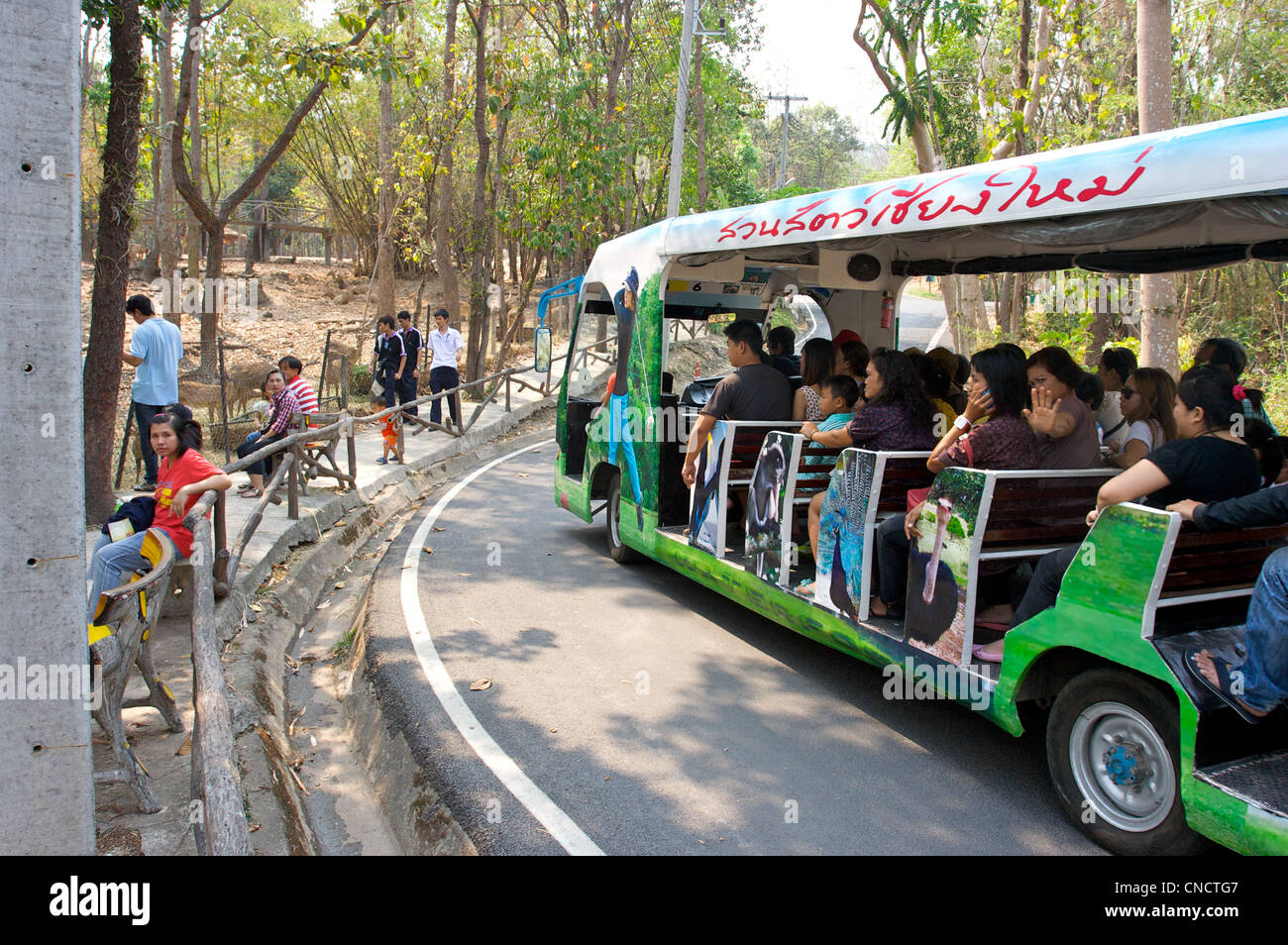Chiang Mai Zoo Shutter Tour, Touristen genießen Dayout, Chiang Mai, Thaialnd Stockfoto