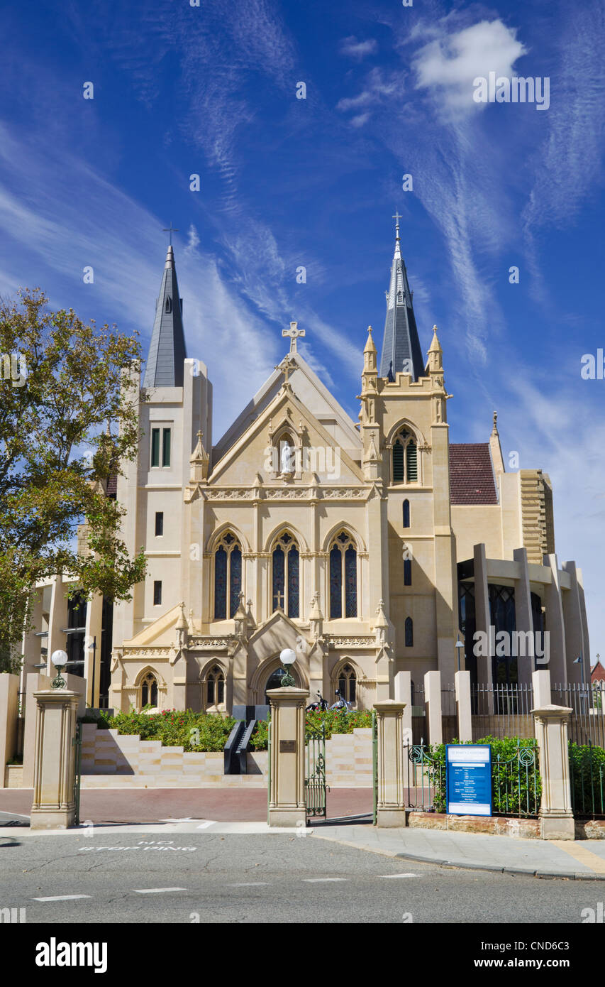 Str. Marys Kathedrale, Victoria Square, Perth, Westaustralien Stockfoto