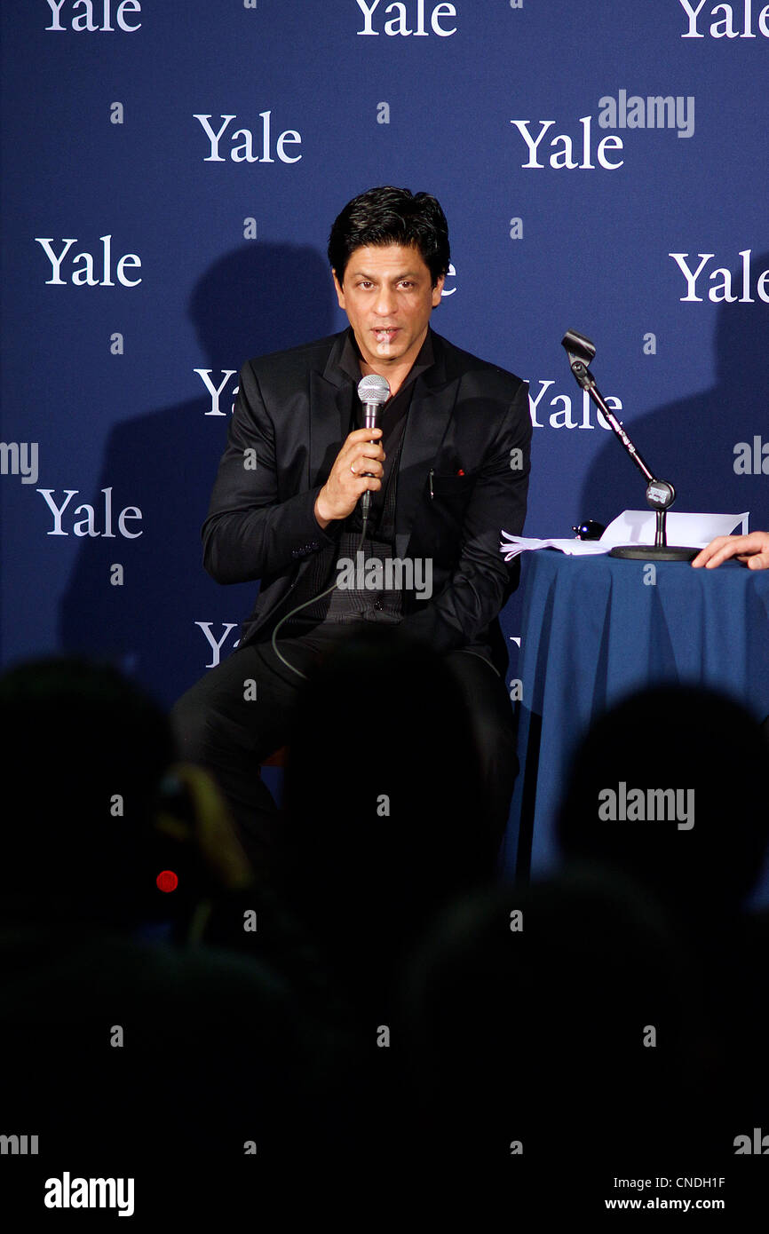 "Movie Star" Indien Shah Rukh Khan Bollywood star an der Yale University USA Stockfoto