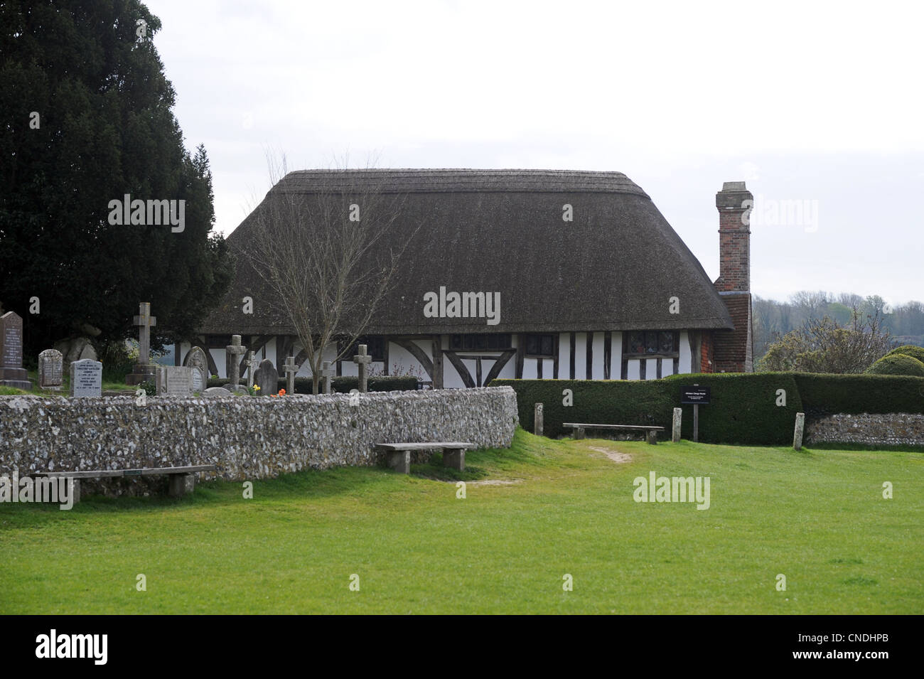 Das geistliche Haus am Touristenort in East Sussex UK wurde das erste Haus des National Trust gekauft Stockfoto