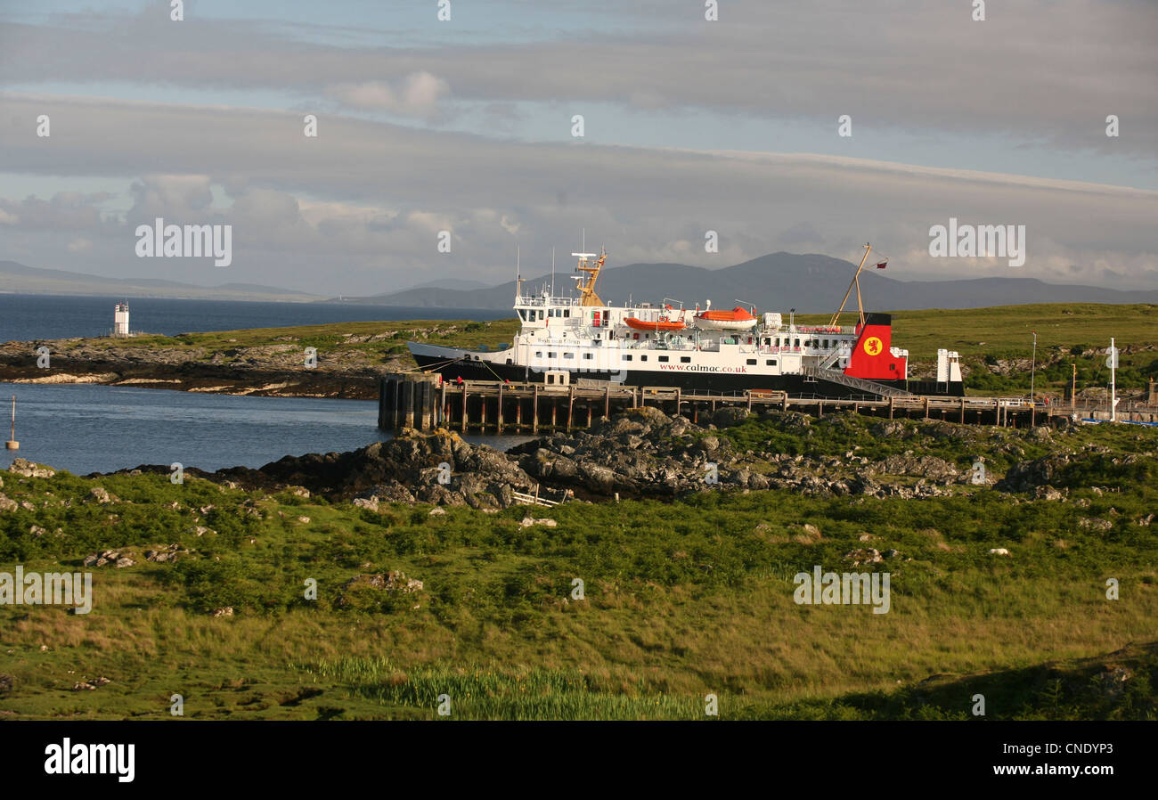 Caledonian Macbrayne Fähren in den schottischen Hebriden Insel Colonsay Stockfoto