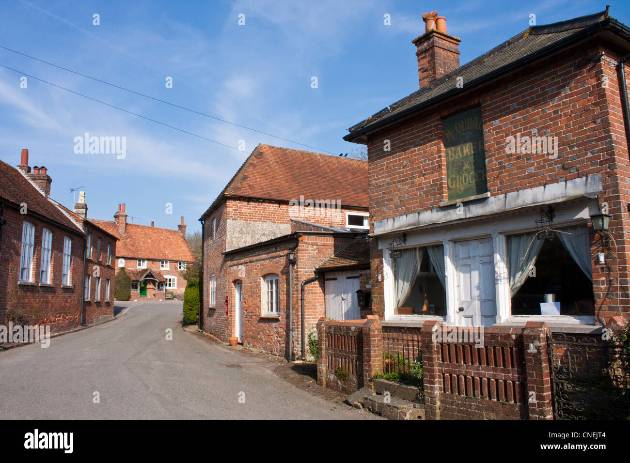Landhäuser in der englischen Dorf Aldworth, Berkshire. Stockfoto