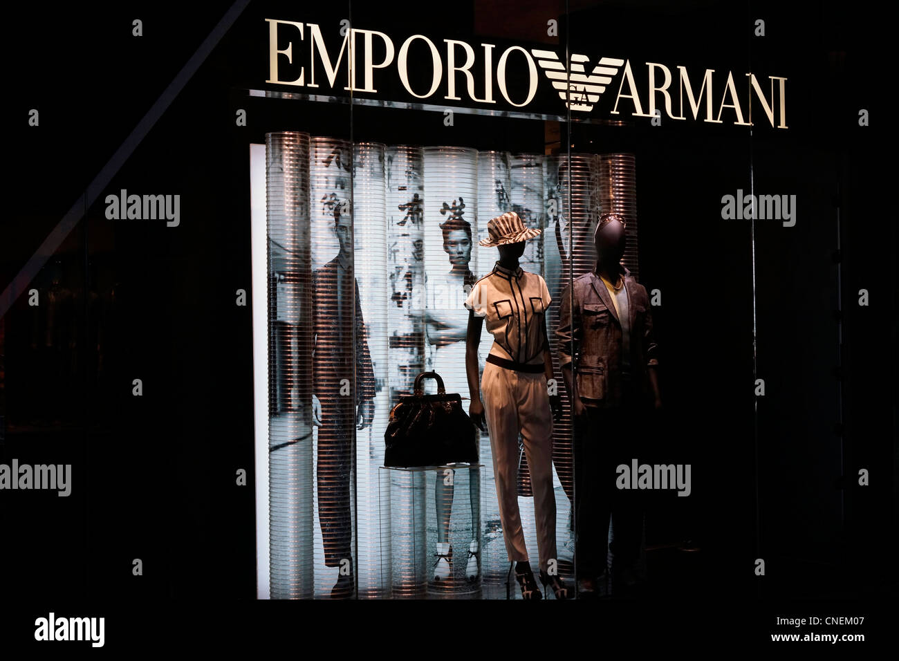 Store-Display, Emporio Armani Stockfoto