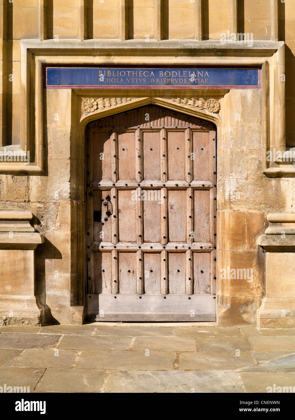 Alte Tür der Bodleian Library Oxford 5 Stockfoto