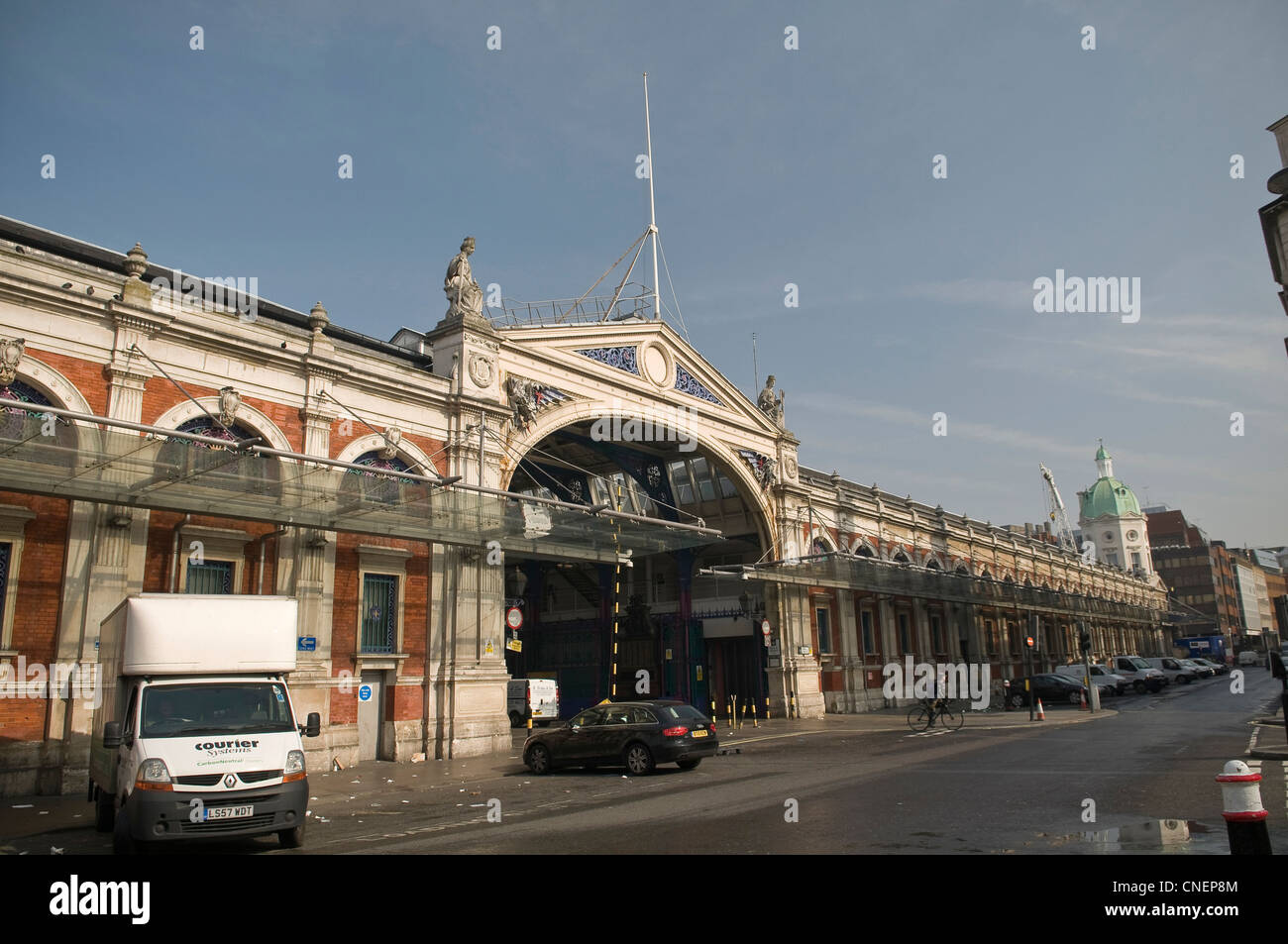 Smithfields Fleischmarkt in der City of London, UK Stockfoto