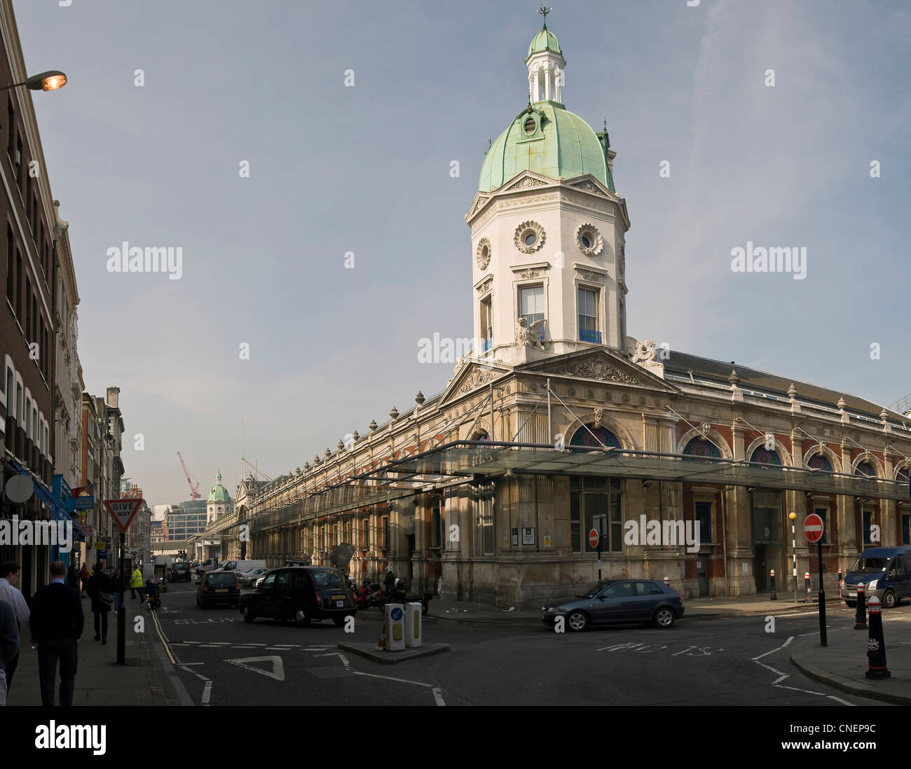 Smithfields Fleischmarkt in der City of London, UK Stockfoto