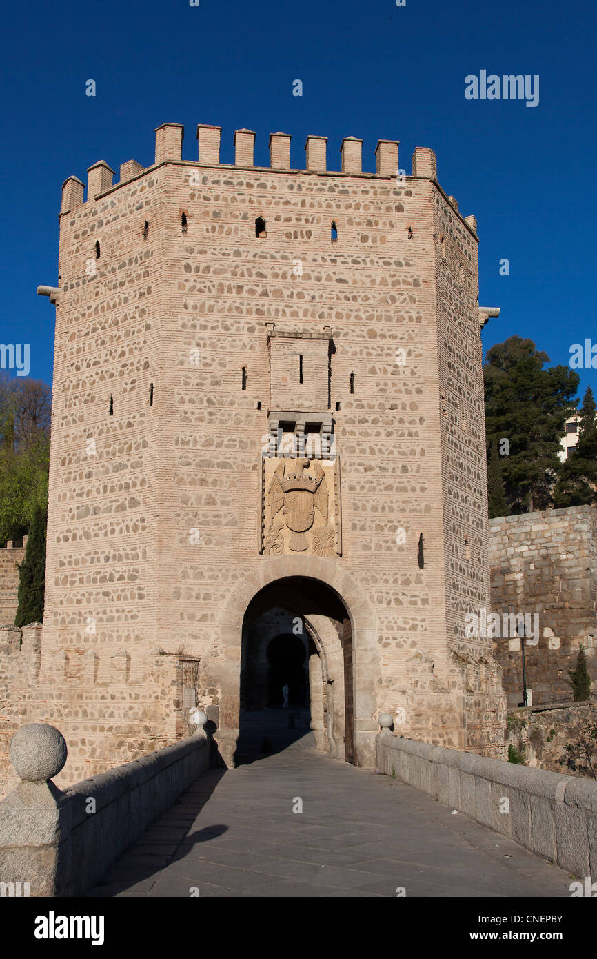 Alcantara Brücke, Toledo, Kastilien-La Mancha, Spanien Stockfoto