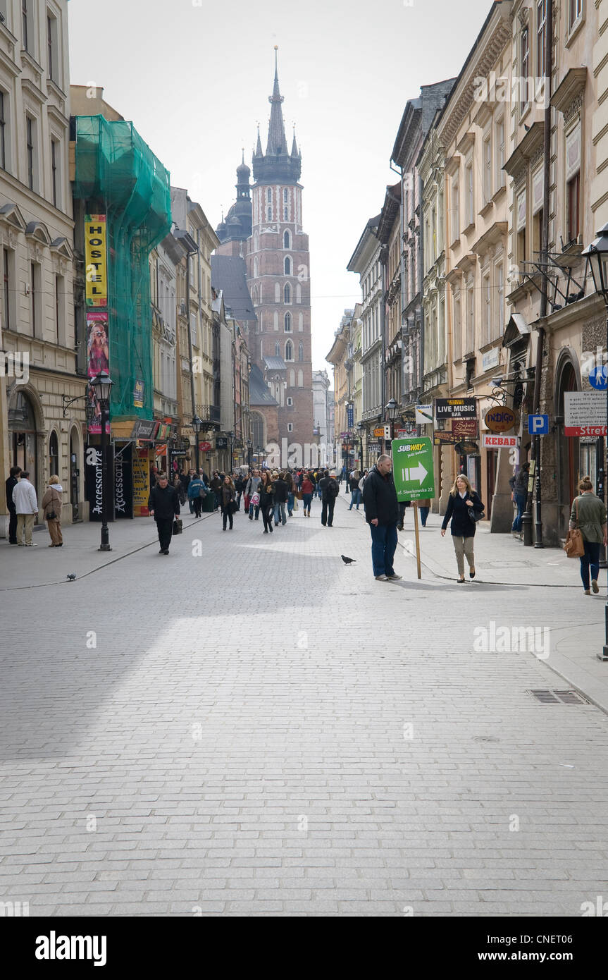 Florianska Straße, Altstadt, Krakau, Polen. Stockfoto