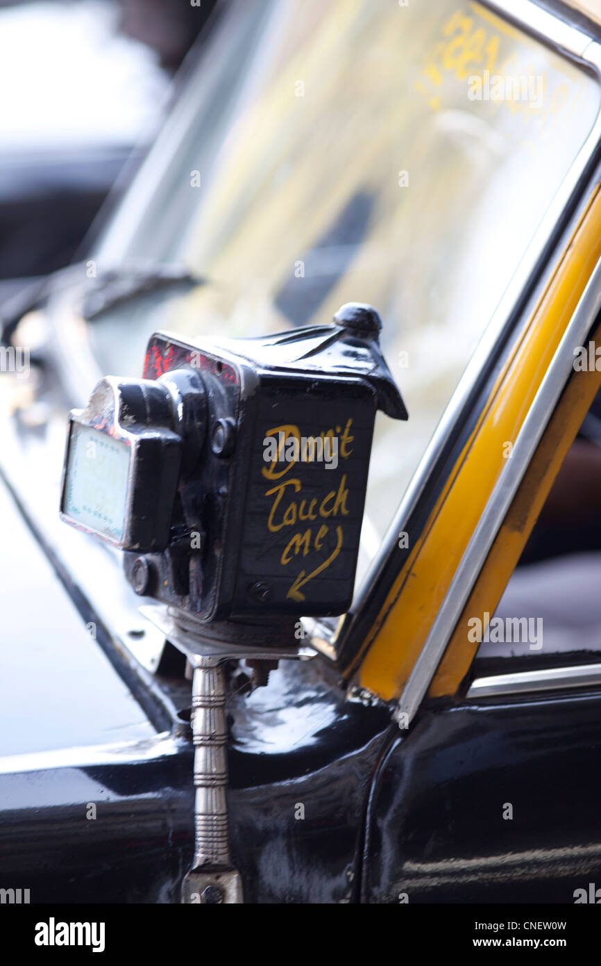 Indien, Mumbai, lokalen Taxi für Vermietung und Verleih-Box. Stockfoto