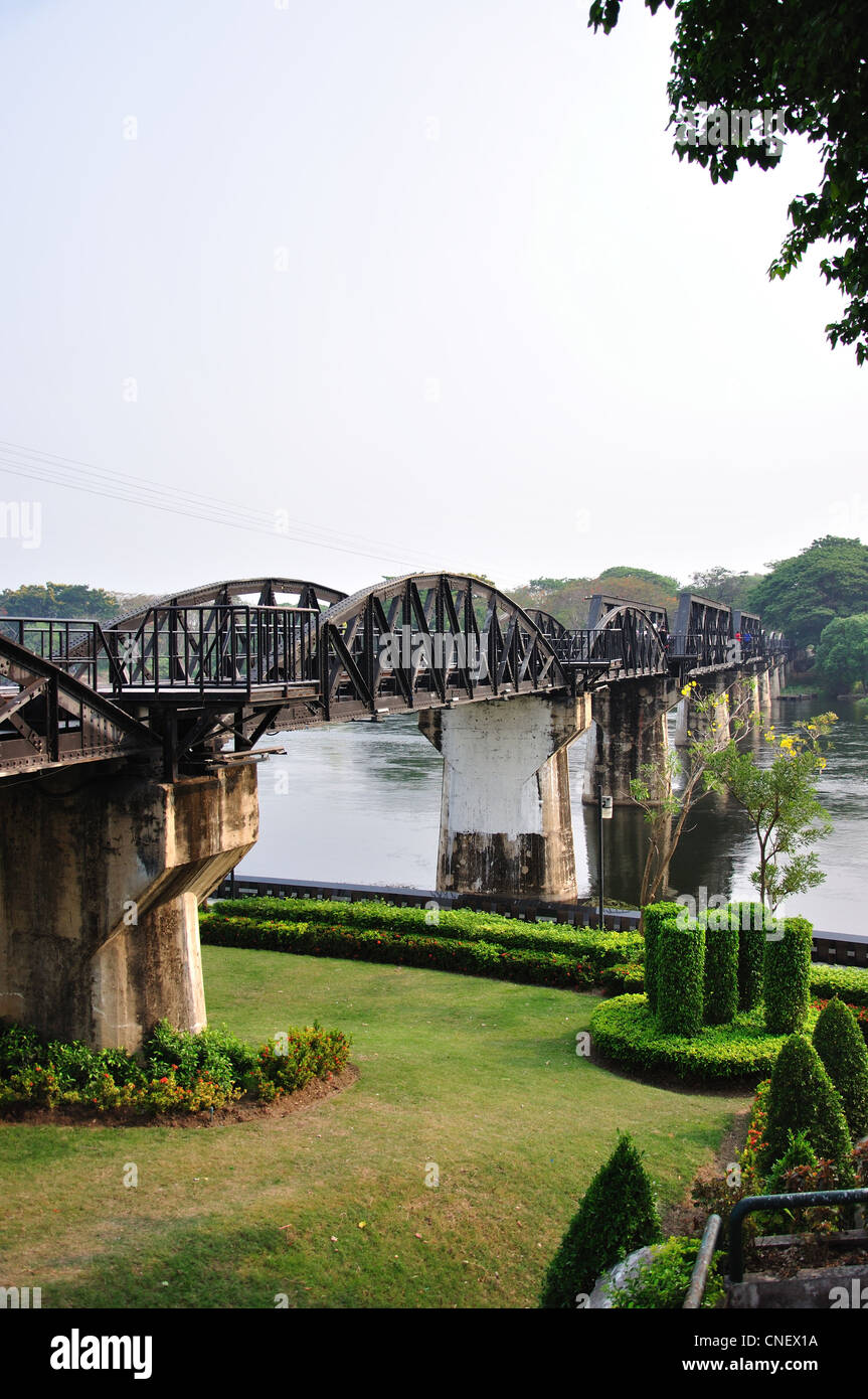 Die Brücke über den River Kwai, Kanchanaburi, Provinz Kanchanaburi, Thailand Stockfoto