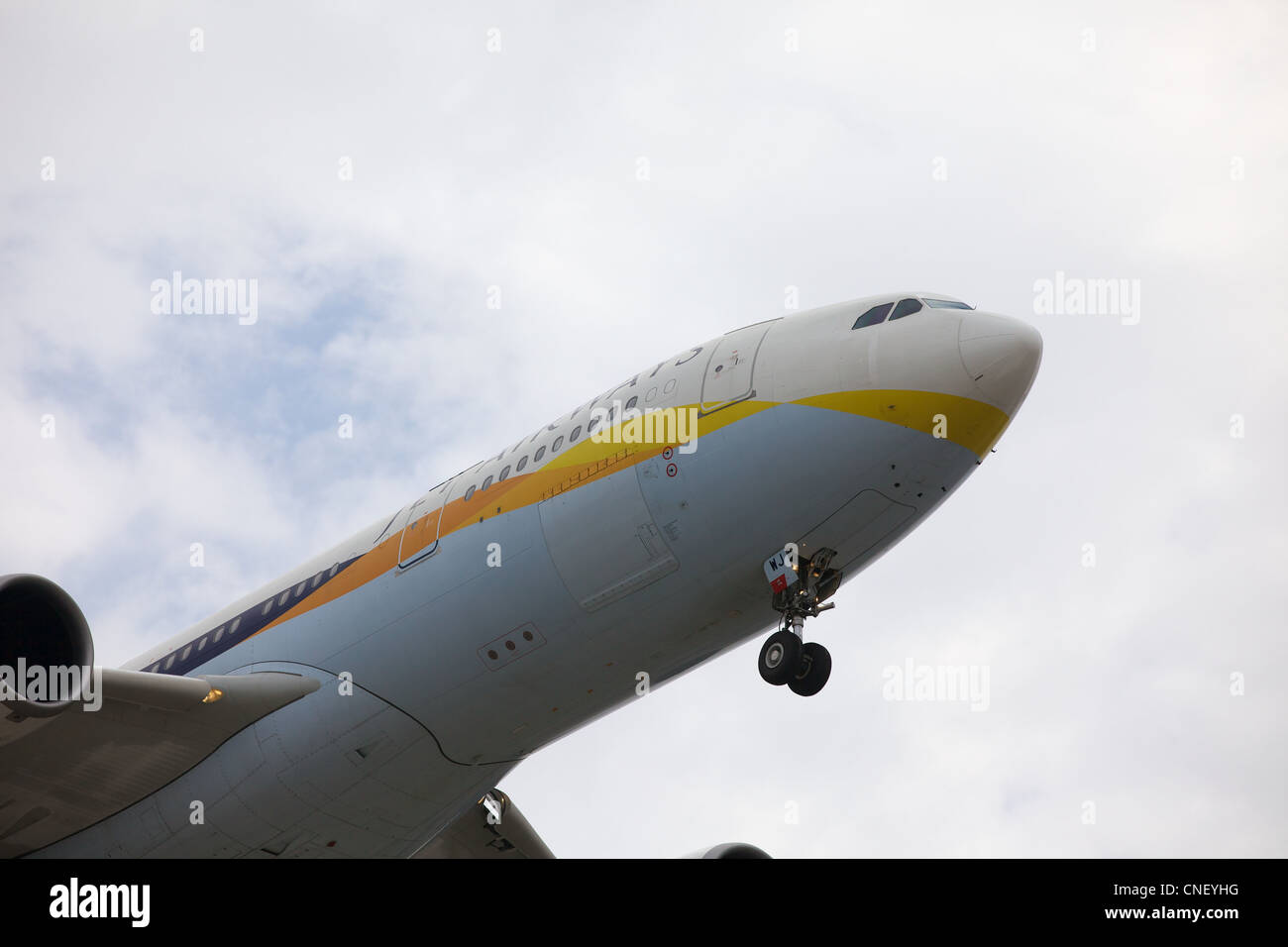 Jet Airways Boeing 777-Landung am Flughafen Toronto Peason Stockfoto