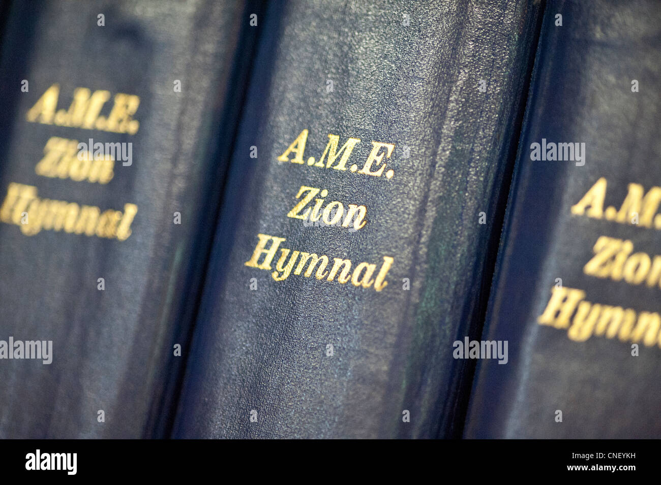 Bindungen des hymnischen Bücher Stockfoto