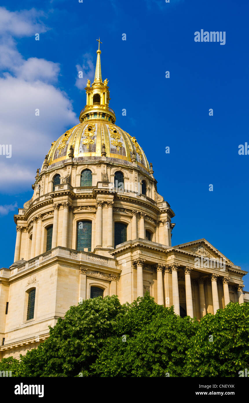 Goldenen Kuppel Kapelle Saint-Louis (Grabstätte Napoleons), Les Invalides, Paris, Frankreich Stockfoto