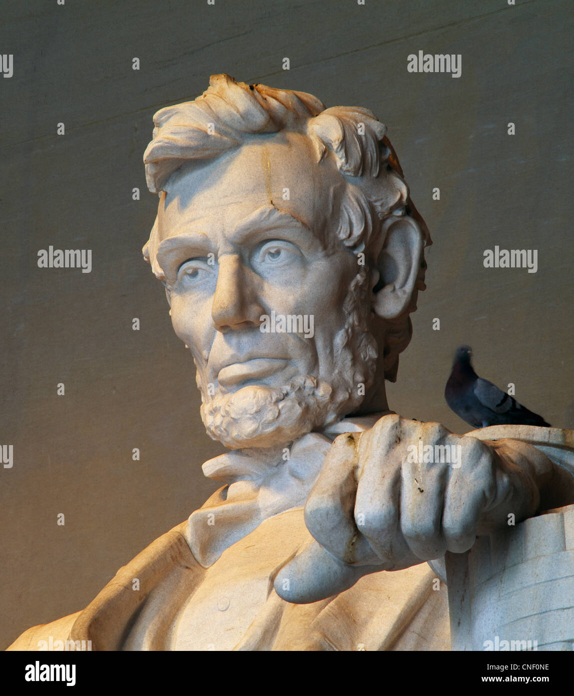 Statue von Abraham Lincoln in seinem Memorial in Washington DC, USA Stockfoto