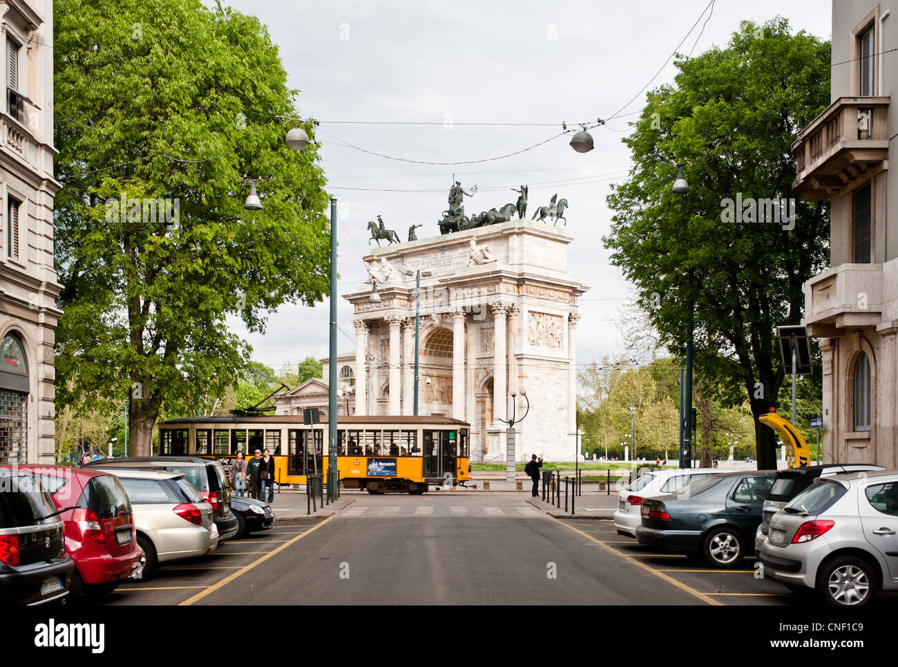 Mailand, Italien - 6. April 2012: Arco della Pace in Mailand Stockfoto