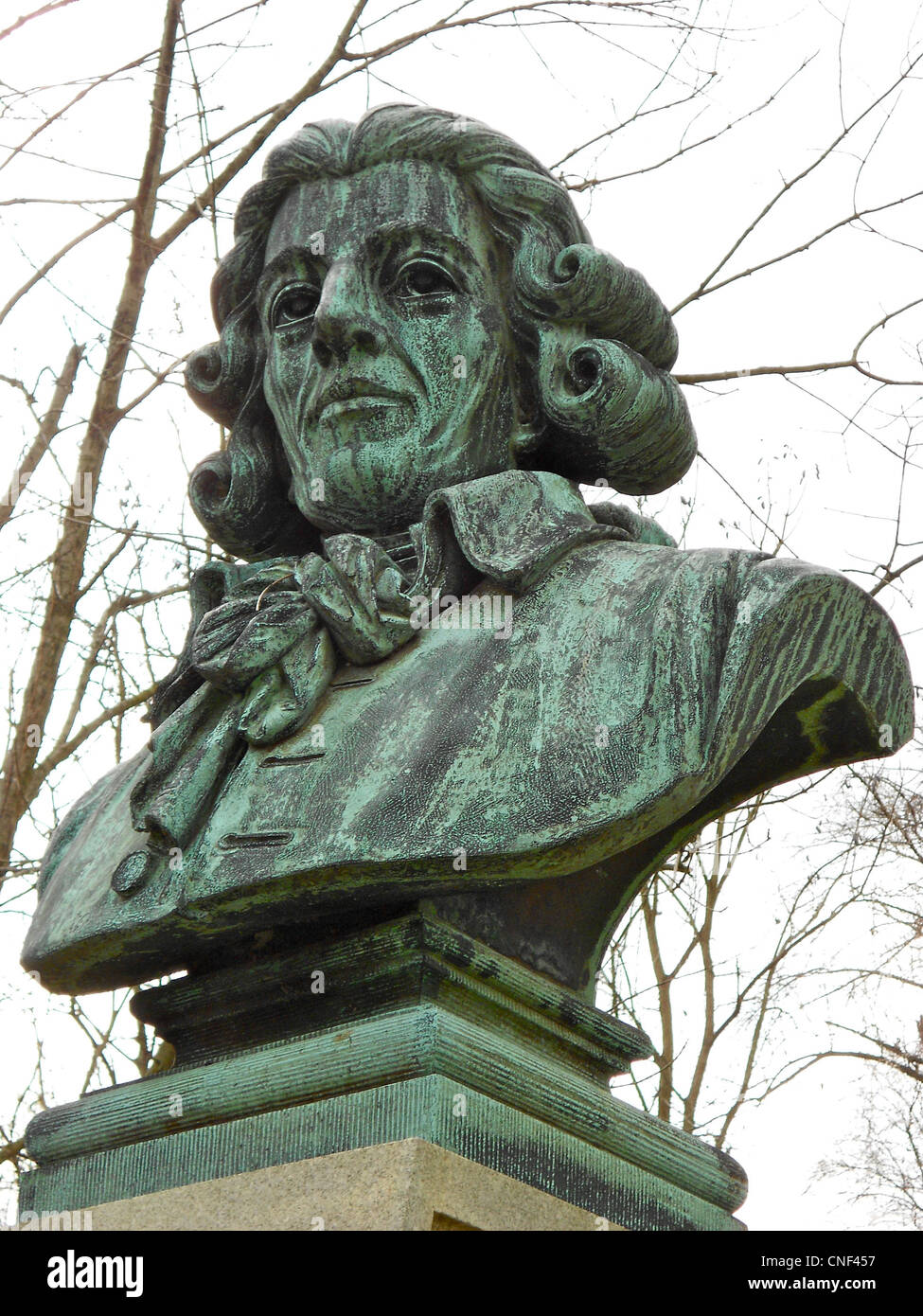 Joseph Haydn (Skulptur) von Idusch und Sohn, 1906 Bronze-Büste. Stockfoto