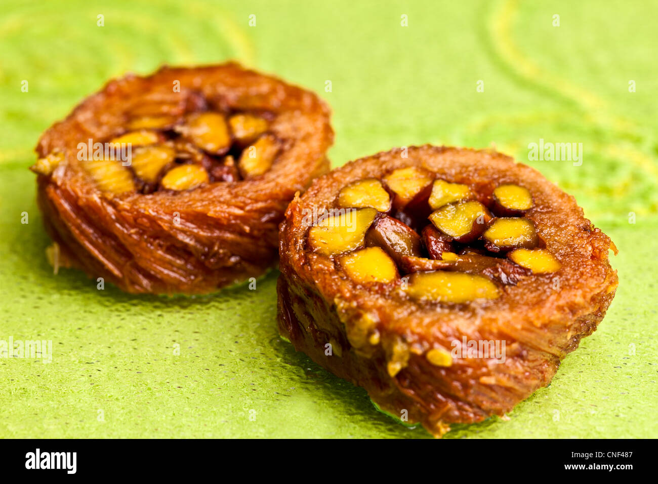 Pistazien Burma Baklava Stockfoto