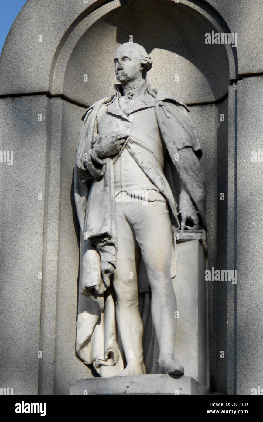 Statue von George Washington in Druid Hill Park, Baltimore c 1890. Teil des Druid Hill Park Historic District auf dem NRHP seit Ma Stockfoto