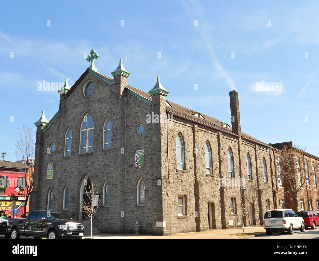 Messias Evangelical Lutheran Church in Baltimore, Maryland Stockfoto