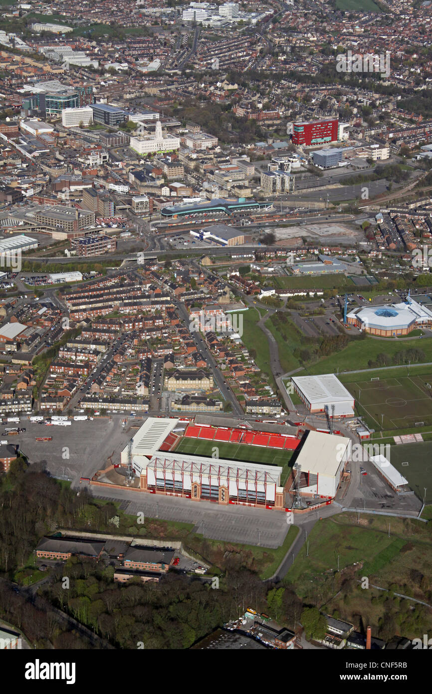 Luftbild des Oakwell-Stadions des Barnsley FC Stockfoto