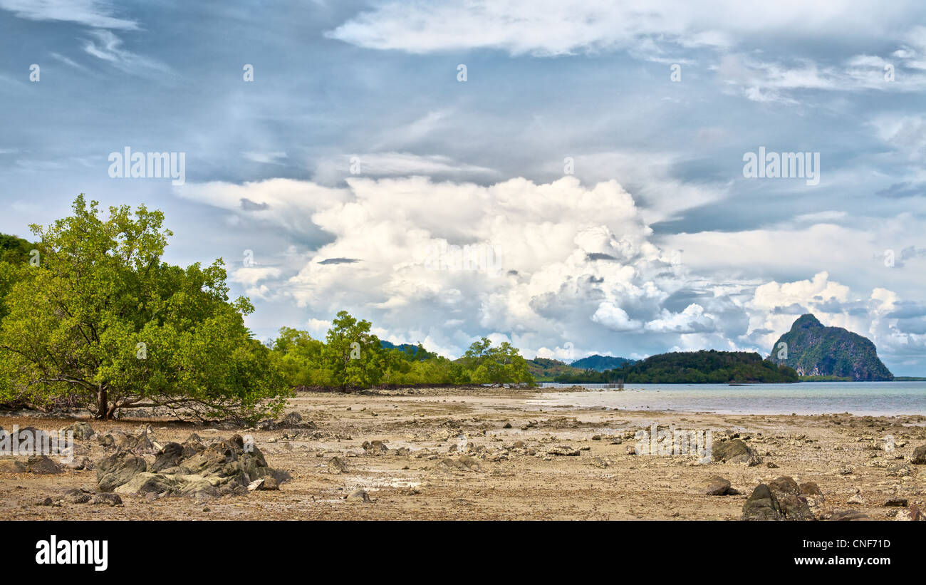 sonnigen Strand und Dschungel, Koh Lanta, Thailand Stockfoto
