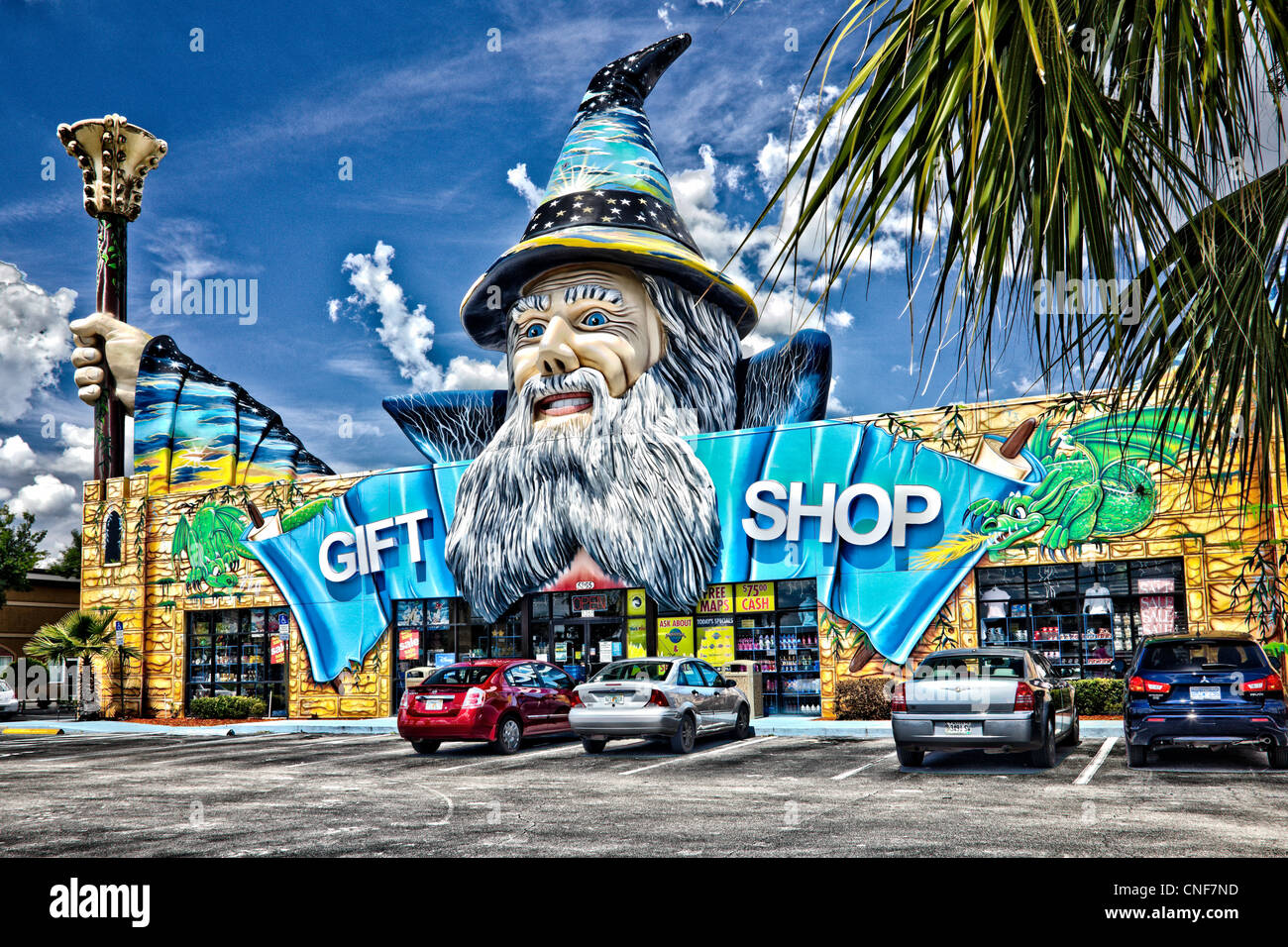 Kreative, attraktive; bunte Store front Gebäude in Orlando; Kissimmee; Florida USA Amerika Stockfoto
