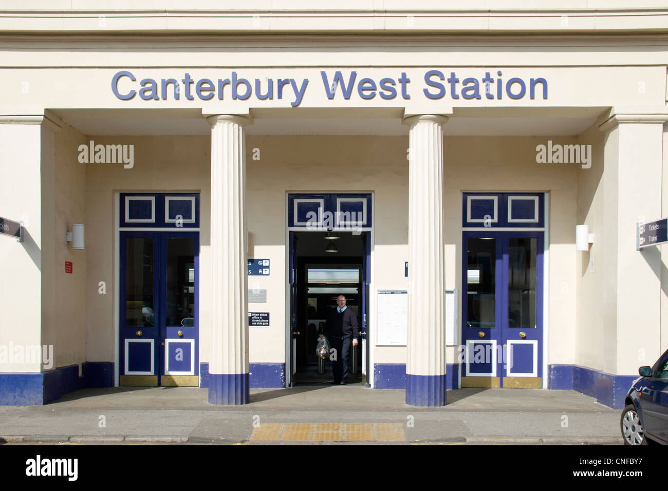 Canterbury Kent UK Railway Station Westeingang Stockfoto